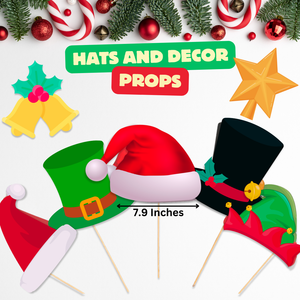 Christmas Photo Booth Props – 42 Christmas Signs and Props for Picture Photoshoot