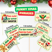 Christmas Photo Booth Props – 42 Christmas Signs and Props for Picture Photoshoot